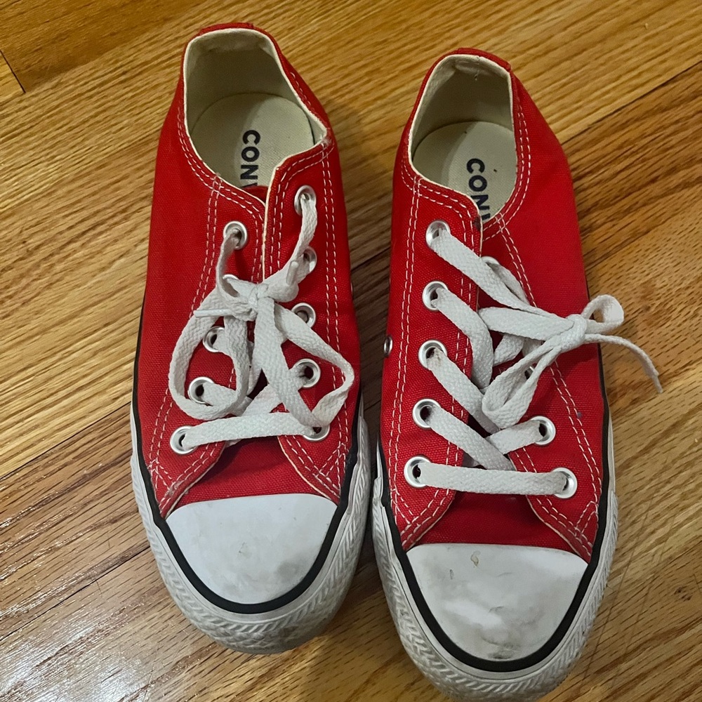 Converse Kids Red Canvas Sneakers